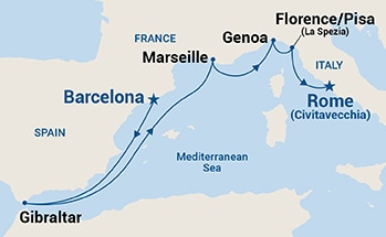 Itinerary Map/Ship Image