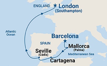 Itinerary Map/Ship Image