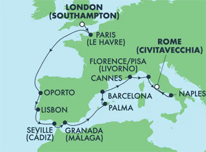 Itinerary Map/Ship Image