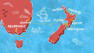 Itinerary Map/Ship Image