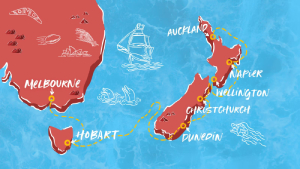 Itinerary Map/Ship Image