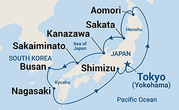Itinerary Map/Ship Image