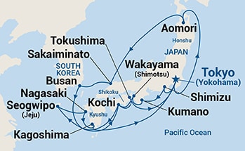 Itinerary Map/Ship Image