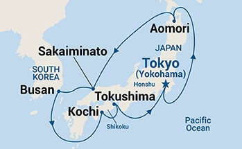 Itinerary Map/Ship Image
