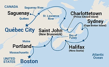 Itinerary Map/Ship Image