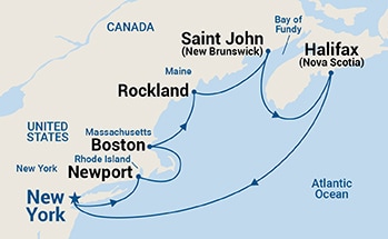 Itinerary Map/Ship Image