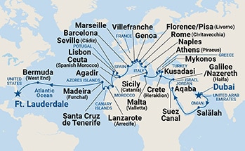 Itinerary Map/Ship Image