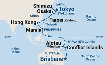 Itinerary Map/Ship Image