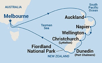Itinerary Map/Ship Image