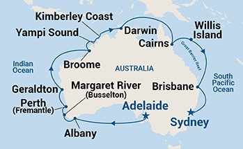 Itinerary Map/Ship Image