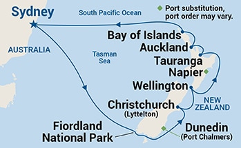 Itinerary Map/Ship Image