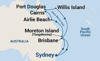 Itinerary Map/Ship Image