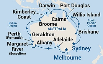 Itinerary Map/Ship Image