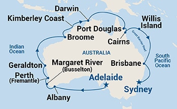 Itinerary Map/Ship Image