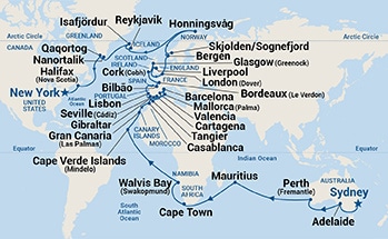 Itinerary Map/Ship Image