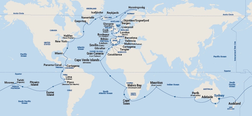 Itinerary Map/Ship Image