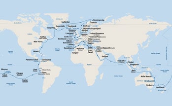 Itinerary Map/Ship Image
