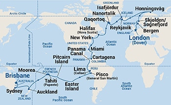 Itinerary Map/Ship Image