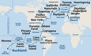Itinerary Map/Ship Image