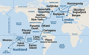 Itinerary Map/Ship Image