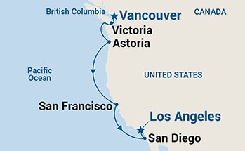Itinerary Map/Ship Image