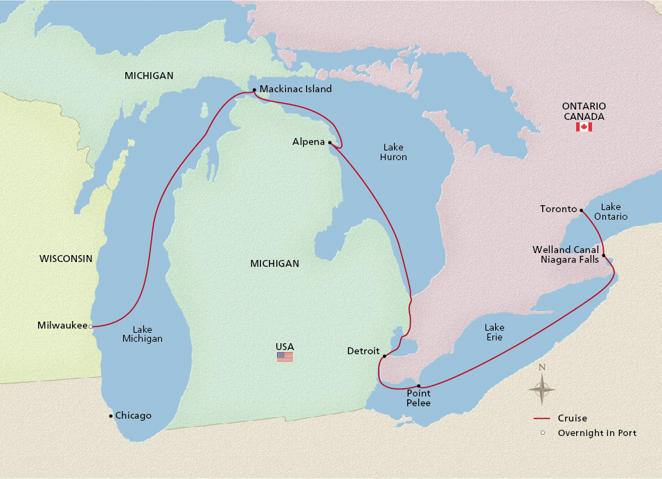 Itinerary Map/Ship Image
