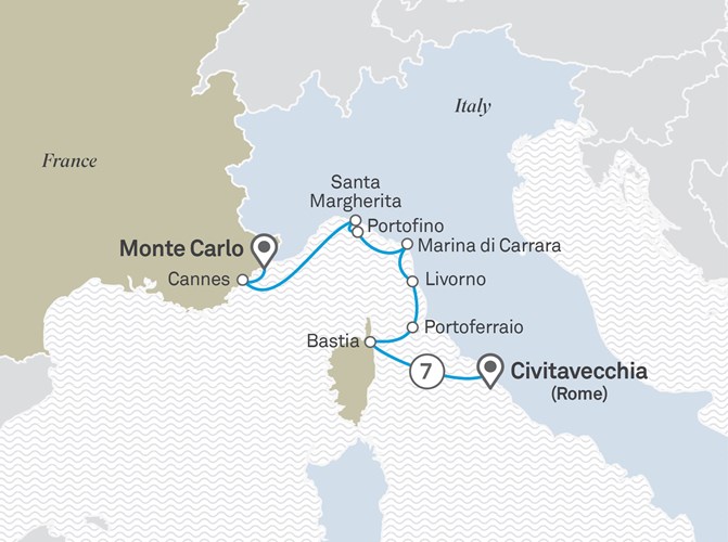 Itinerary Map/Ship Image