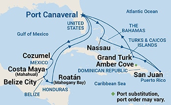 Itinerary Map/Ship Image