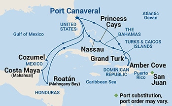 Itinerary Map/Ship Image