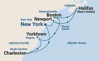 Itinerary Map/Ship Image