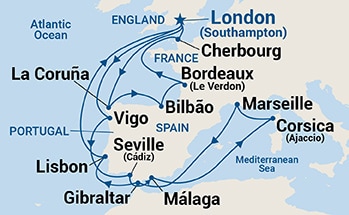 Itinerary Map/Ship Image