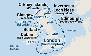 Itinerary Map/Ship Image