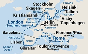 Itinerary Map/Ship Image