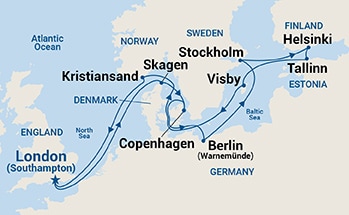 Itinerary Map/Ship Image
