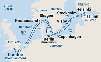 Itinerary Map/Ship Image