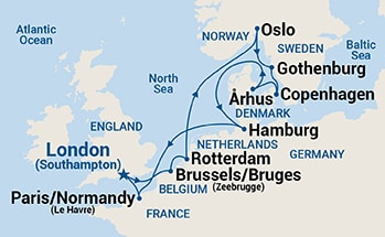 Itinerary Map/Ship Image