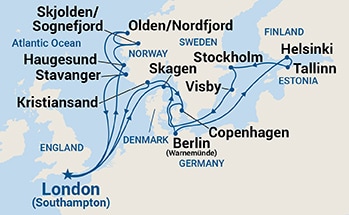 Itinerary Map/Ship Image