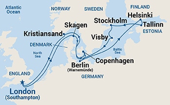 Itinerary Map/Ship Image