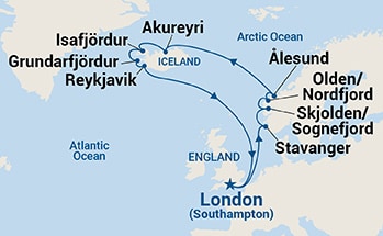 Itinerary Map/Ship Image