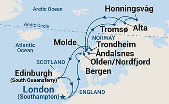 Itinerary Map/Ship Image