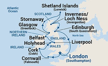 Itinerary Map/Ship Image