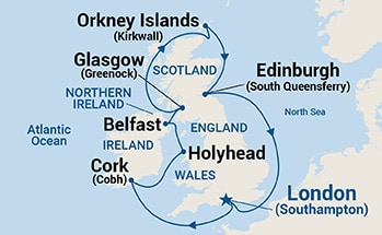 Itinerary Map/Ship Image