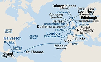 Itinerary Map/Ship Image