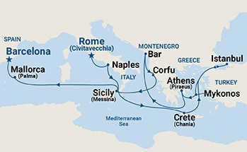 Itinerary Map/Ship Image