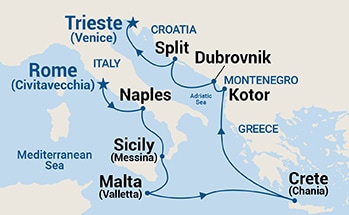 Itinerary Map/Ship Image