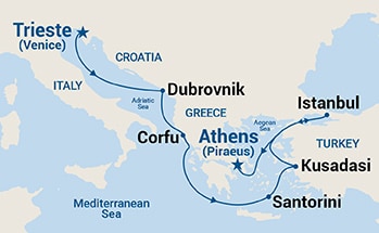 Itinerary Map/Ship Image