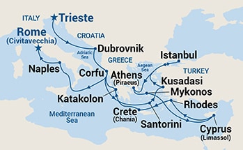 Itinerary Map/Ship Image