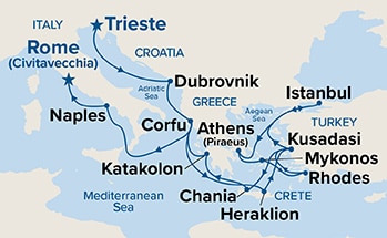 Itinerary Map/Ship Image