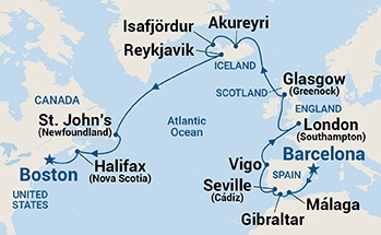 Itinerary Map/Ship Image
