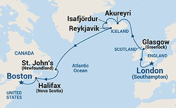 Itinerary Map/Ship Image